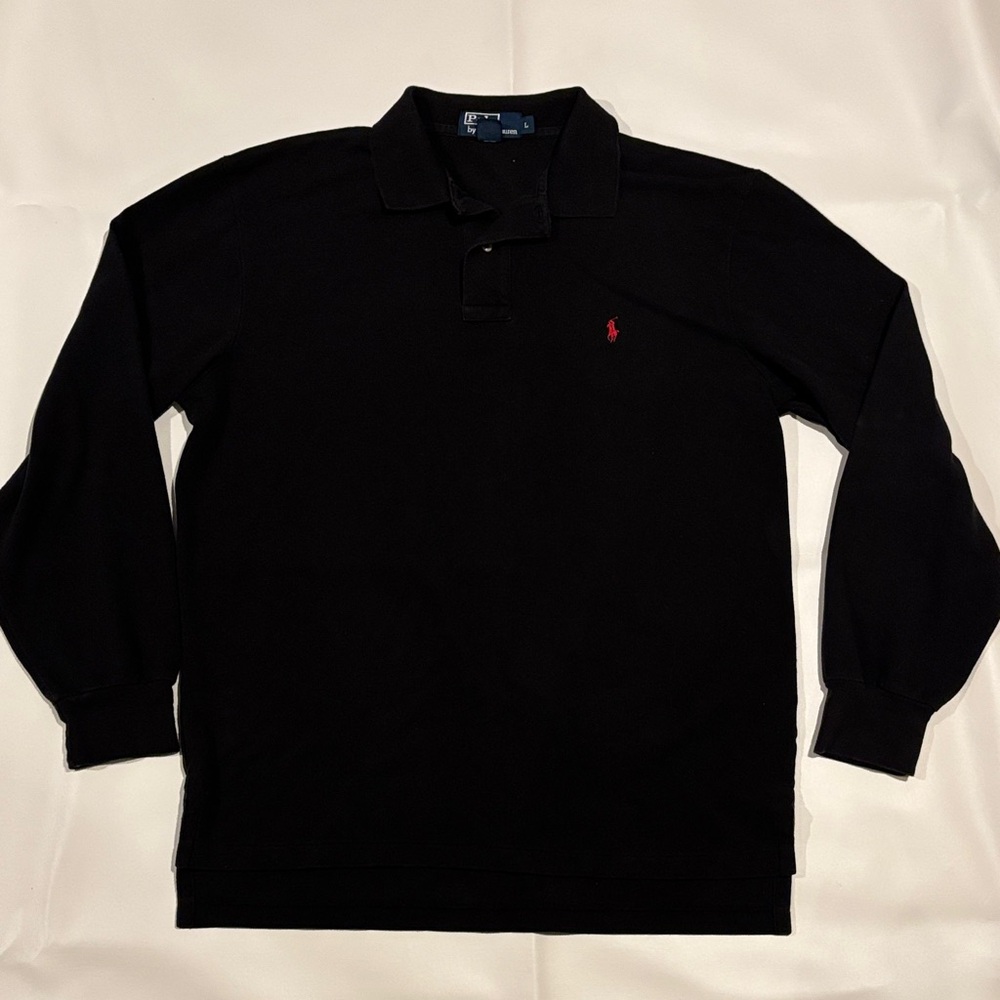Polo by Ralph Lauren Men's Large Long Sleeve Polo Shirt Red Embroidered Logo